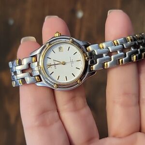 Seiko silver and gold watch